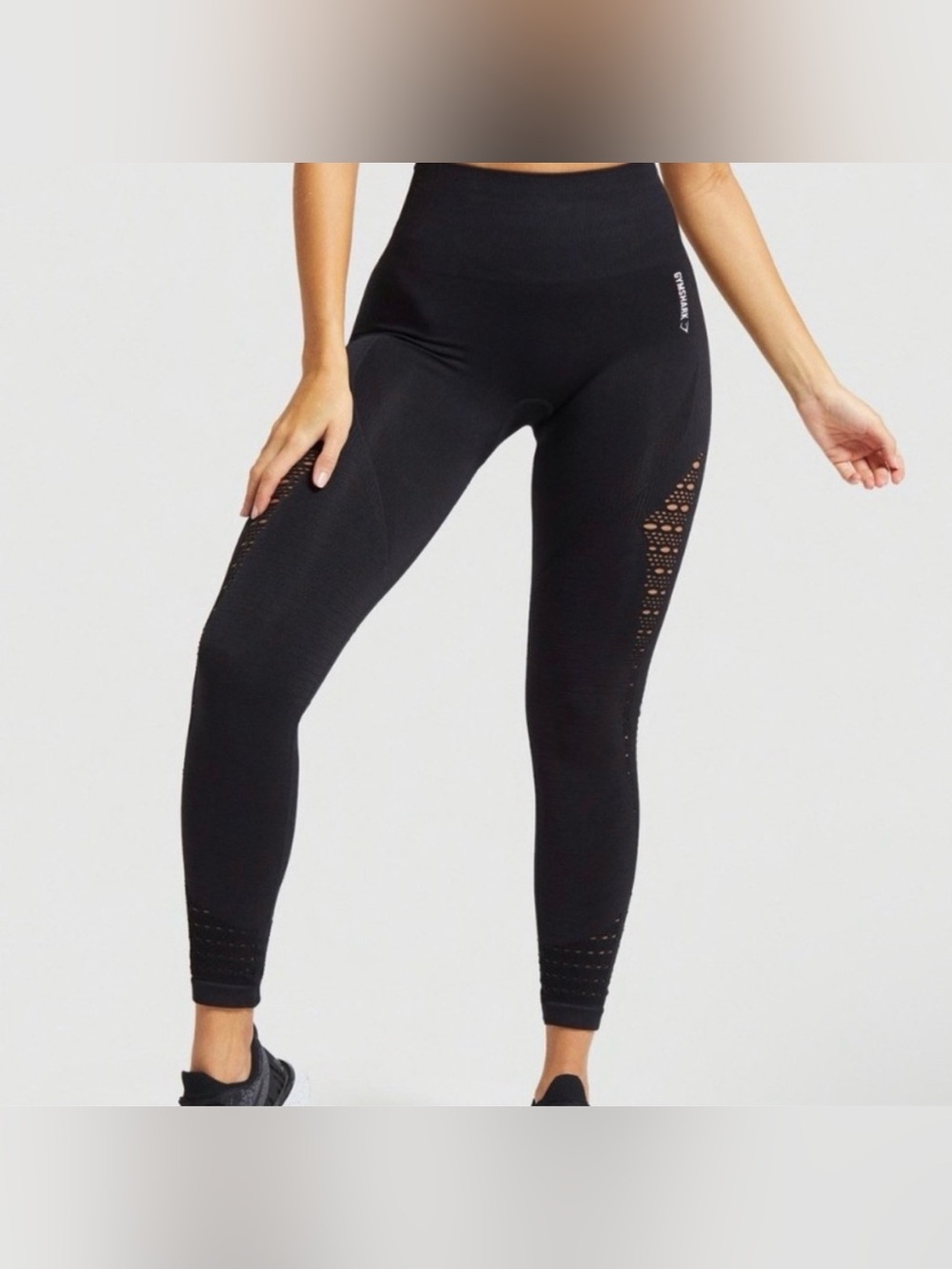 NWOT Gymshark Dark Navy Seamless Eyelet High Waist Workout Yoga Leggings XS